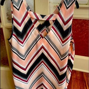 Maurices Tank Top Striped Large